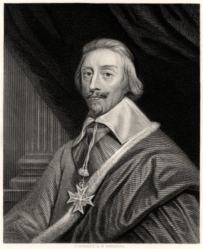 Cardinale Richelieu, prelato e statista francese, XIX secolo da Richard Woodman