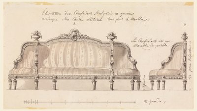 Disegno, Progetto per un confidente, 1780 ca. da Richard de Lalonde