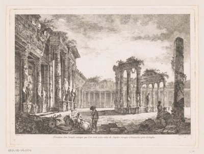 Veduta del Tempio di Giove Serapide da Richard de Saint Non