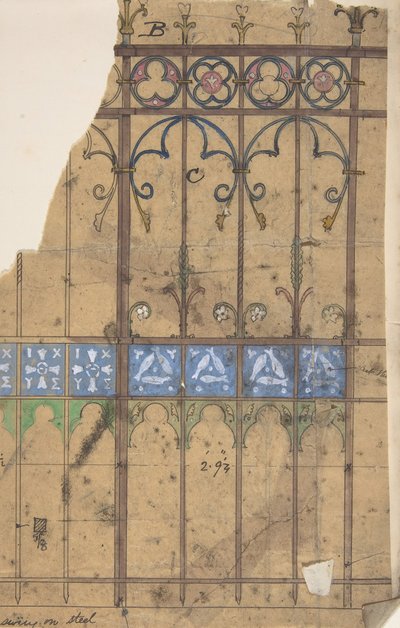 Progetto per un cancello di chiesa, ca. 1880 da Richardson Ellson and Co