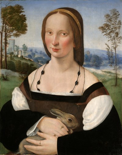 Ritratto di una signora con un coniglio da Ridolfo Ghirlandaio