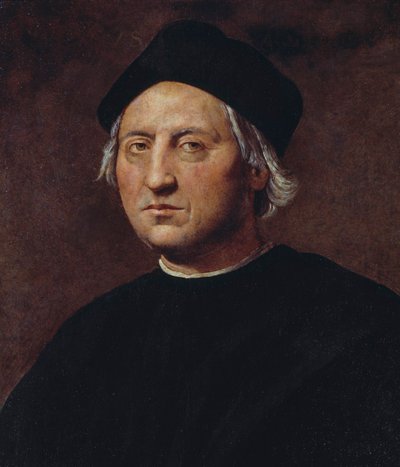 Ritratto di Cristoforo Colombo (1451-1506), esploratore e navigatore italiano, dipinto di Ridolfo Ghirlandaio (1483-1561) da Ridolfo Il (1483 1561) Ghirlandaio
