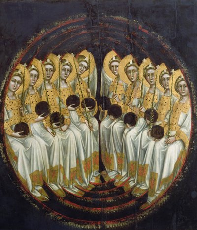 Angeli seduti con sfere nelle mani, c.1348-54 da Ridolfo di Arpo Guariento