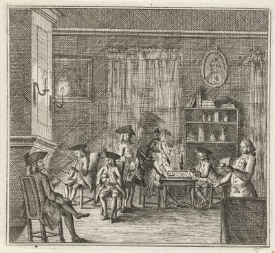Interno con diverse figure da Rienk Jelgerhuis