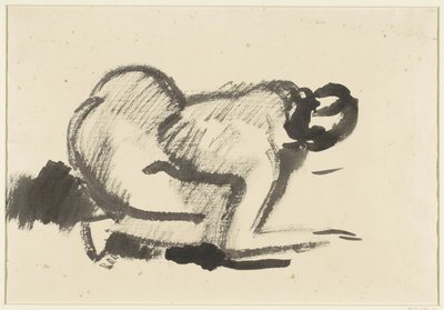 Donna nuda accovacciata da Rik Wouters