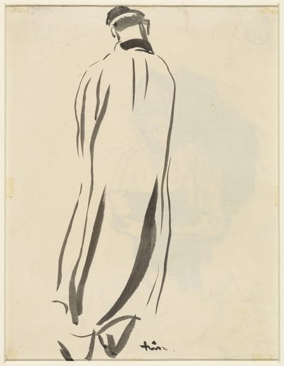 Uomo che fa giardinaggio, visto di spalle da Rik Wouters
