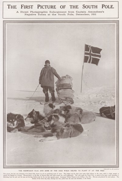 La prima foto del Polo Sud da Roald Engelbergt Gravning Amundsen