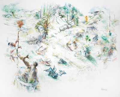 Un Altro Bosco Sacro ritagliato, 2023 da Rob D Davies