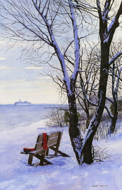 Il maglione rosso 2, 2014 (acquerello su carta) da Rob Wood