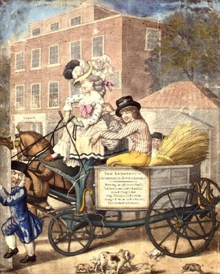 Una lezione verso ovest o una visita mattutina a Betty Cole, Hammersmith Turnpike c.1782 da Robert (after) Dighton