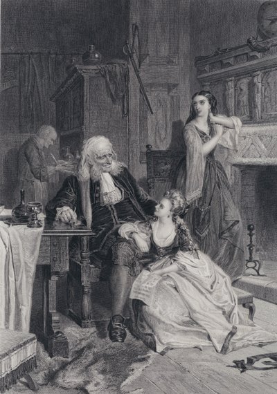 Illustrazione per Il pirata di Sir Walter Scott da Robert (after) Herdman