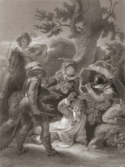 Duca di Monmouth catturato dopo la Battaglia di Sedgemoor. Da La Storia d