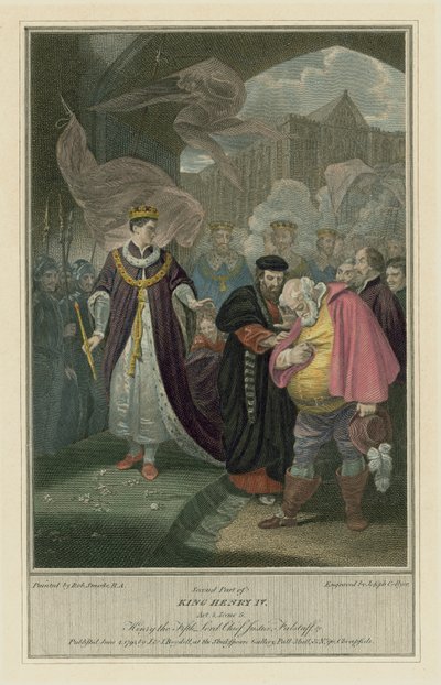 Re Enrico IV di Shakespeare, Parte 2, Atto V, Scena 5 - Falstaff da Robert (after) Smirke