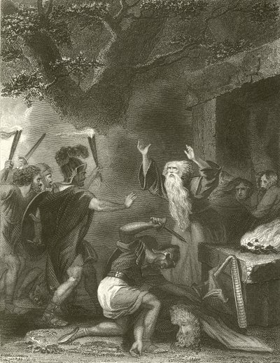 Il massacro dei Druidi (incisione) da Robert (after) Smirke