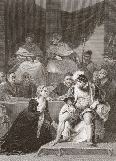 Processo del matrimonio di Enrico VIII, inciso da A.H. Payne da Robert (after) Smirke