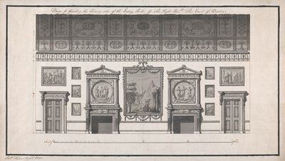 Headfort House, Sala da pranzo, lato del camino da Robert Adam