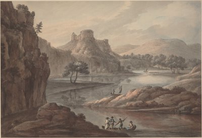 Paesaggio fluviale con un castello da Robert Adam