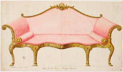 Divano per Sir Lawrence Dundas da Robert Adam
