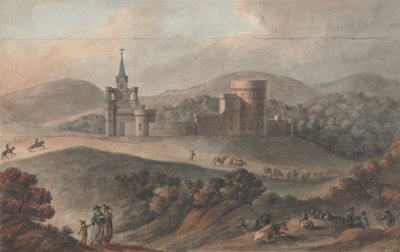 Studio per una Corte Stabile di Kirkdale, Wigtownshire, Scozia da Robert Adam