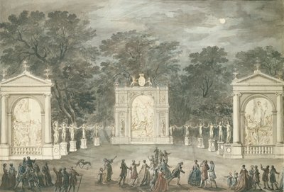 Le Illuminazioni a Buckingham House per il Compleanno di Re Giorgio III, 4 giugno 1783 da Robert Adam