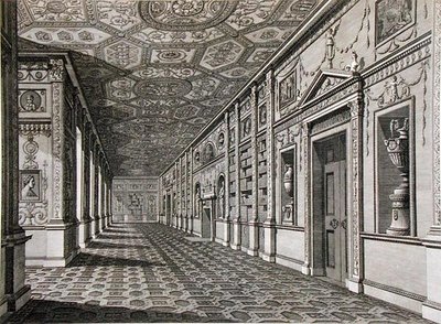 La biblioteca a Syon House, costruita 1760-69 da Robert Adam