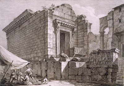Veduta del Tempio di Esculapio, pub. 1764 da Robert Adam