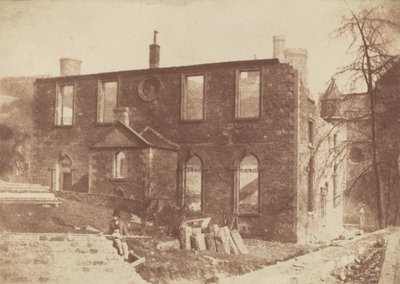 La cappella di Lady Glenorchy durante la demolizione, sul sito della stazione di Waverley, 1846 circa. 1846 (foto) da Robert Adamson