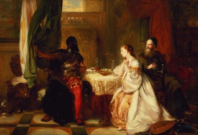 Otello che racconta le sue avventure a Desdemona, 1869 da Robert Alexander Hillingford