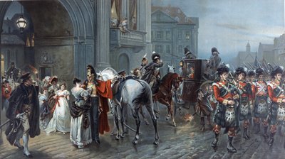 Convocato a Waterloo, Bruxelles, 1815, c.1898 da Robert Alexander Hillingford