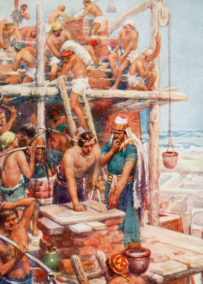 Costruzione della Torre di Babele da Robert Ambrose (after) Dudley