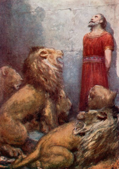 Daniele nella fossa dei leoni da Robert Ambrose (after) Dudley