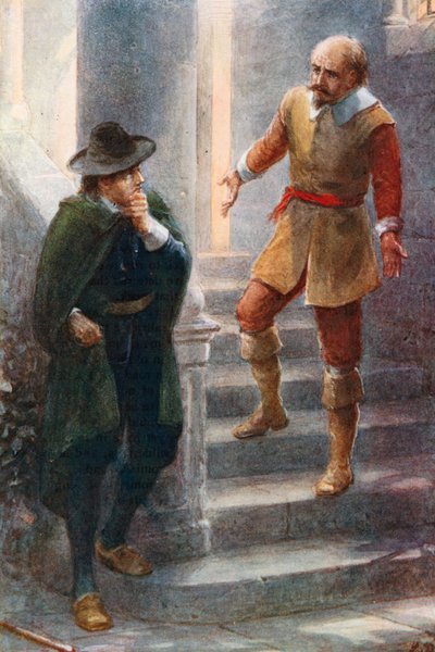 Greatheart prega il signor Fearing di entrare (litografia a colori) da Robert Ambrose (after) Dudley