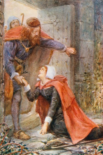 Misericordia al cancello del Wicket (litografia a colori) da Robert Ambrose (after) Dudley