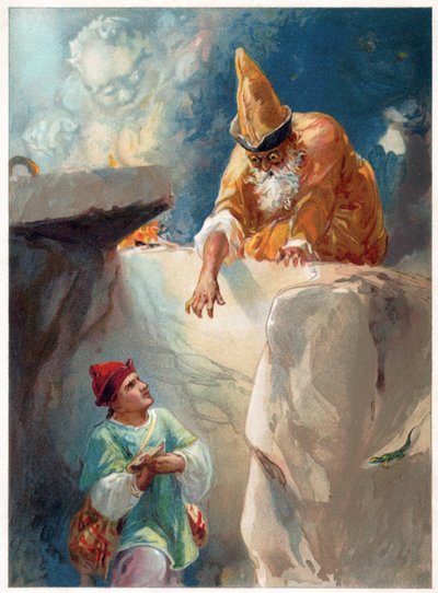 Aladino e il Mago, illustrazione da 