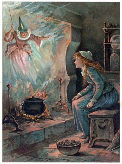 Cenerentola e la Fata Madrina, illustrazione da 