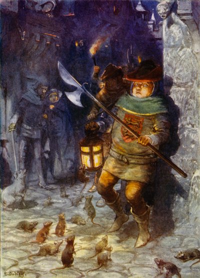 Illustrazione per Il pifferaio di Hamelin di Robert Browning da Robert Ambrose Dudley