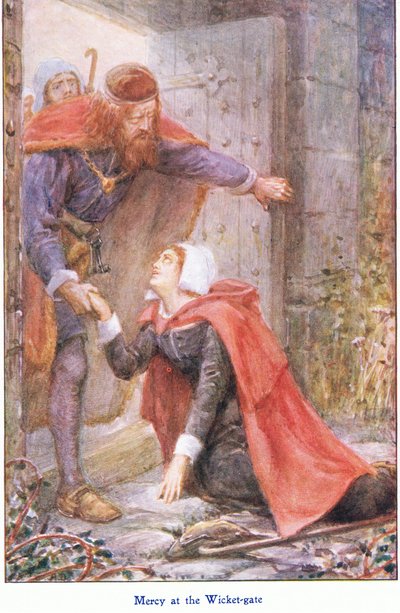 Misericordia alla Porta di Vimini, da Il progresso del pellegrino pubblicato da John F Shaw & Co, c.1900 da Robert Ambrose Dudley