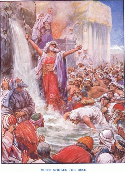 Mosè colpisce la roccia da Robert Ambrose Dudley