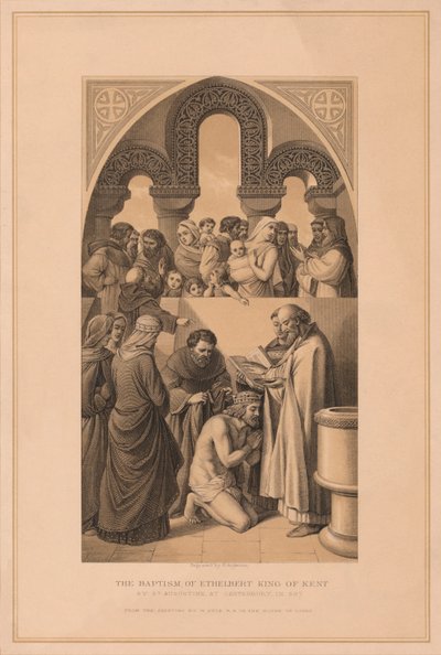 Il battesimo di Ethelbert Re del Kent, 597 1878 da Robert Anderson