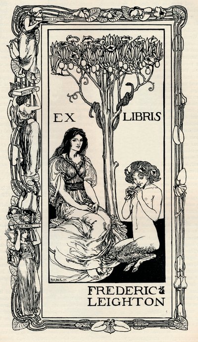 Un ex libris, 1894 da Robert Anning Bell