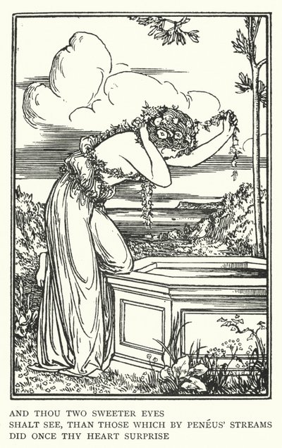 E tu vedrai due occhi più dolci di quelli che una volta ti sorpresero lungo i fiumi di Peneo da Robert Anning Bell
