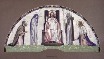 Cristo in trono con i santi Pietro, Giuseppe, Edoardo e la Vergine Maria, 1914 da Robert Anning Bell