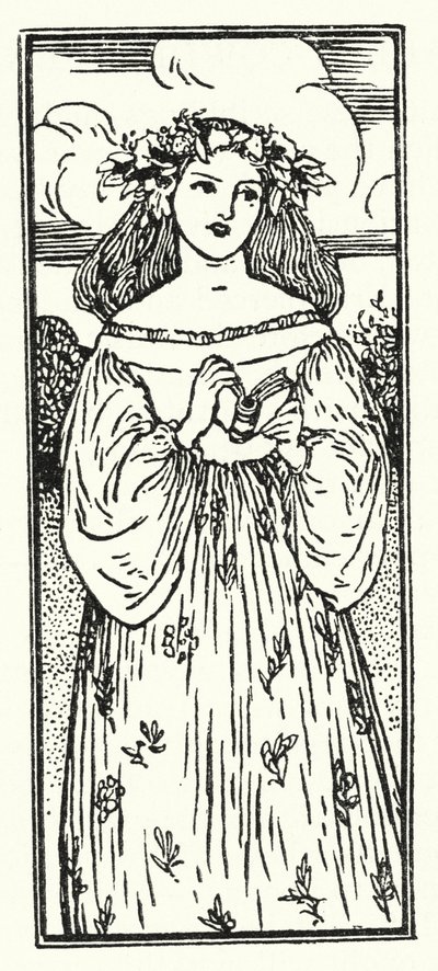 Illustrazione per Poesie di John Keats (litografia) da Robert Anning Bell