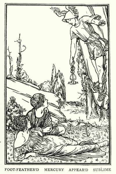 Illustrazione per Poesie di John Keats: Endimione (litografia) da Robert Anning Bell
