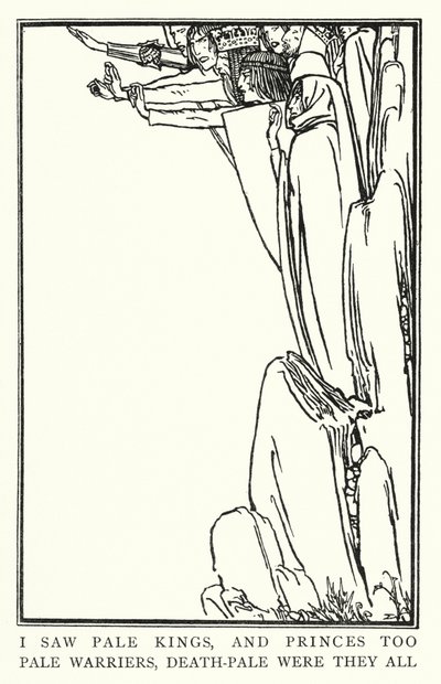 Illustrazione per Poesie di John Keats: La Belle Dame Sans Merci da Robert Anning Bell