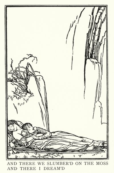 Illustrazione per Poesie di John Keats: La Belle Dame Sans Merci da Robert Anning Bell