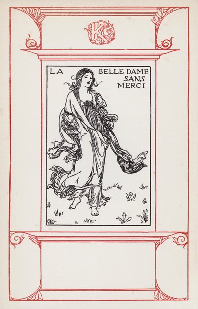 Illustrazione per Poems di John Keats: La Belle Dame Sans Merci da Robert Anning Bell