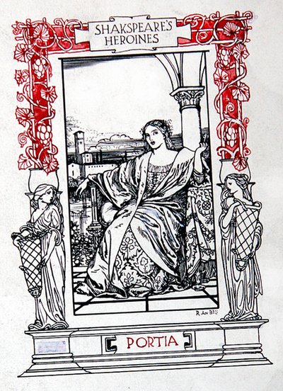 Portia, dalle Eroine di Shakespeare di Anna Murphy Jameson da Robert Anning Bell