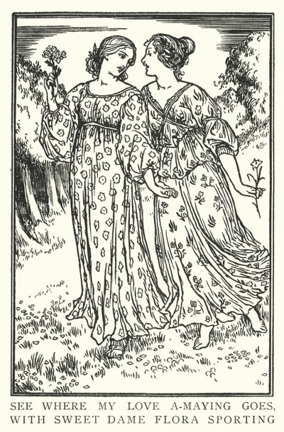 Guarda dove va il mio amore a maggio, con la dolce dama Flora che si diverte da Robert Anning Bell