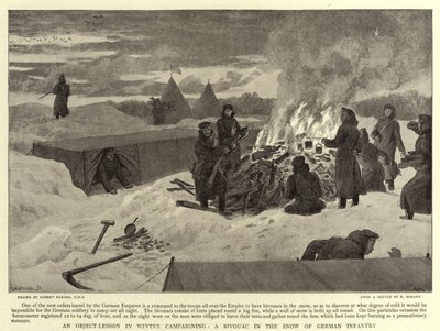 Una lezione pratica nella campagna invernale, un bivacco nella neve della fanteria tedesca da Robert Barnes